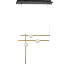 Lampadari Moderni-Selezionato da Mazzolaluce Lampadario design oro nero per soggiorno moderno