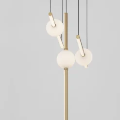 Lampadari Moderni-Selezionato da Mazzolaluce Lampadario design oro nero per soggiorno moderno