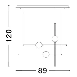 Lampadari Moderni-Selezionato da Mazzolaluce Lampadario design oro nero per soggiorno moderno