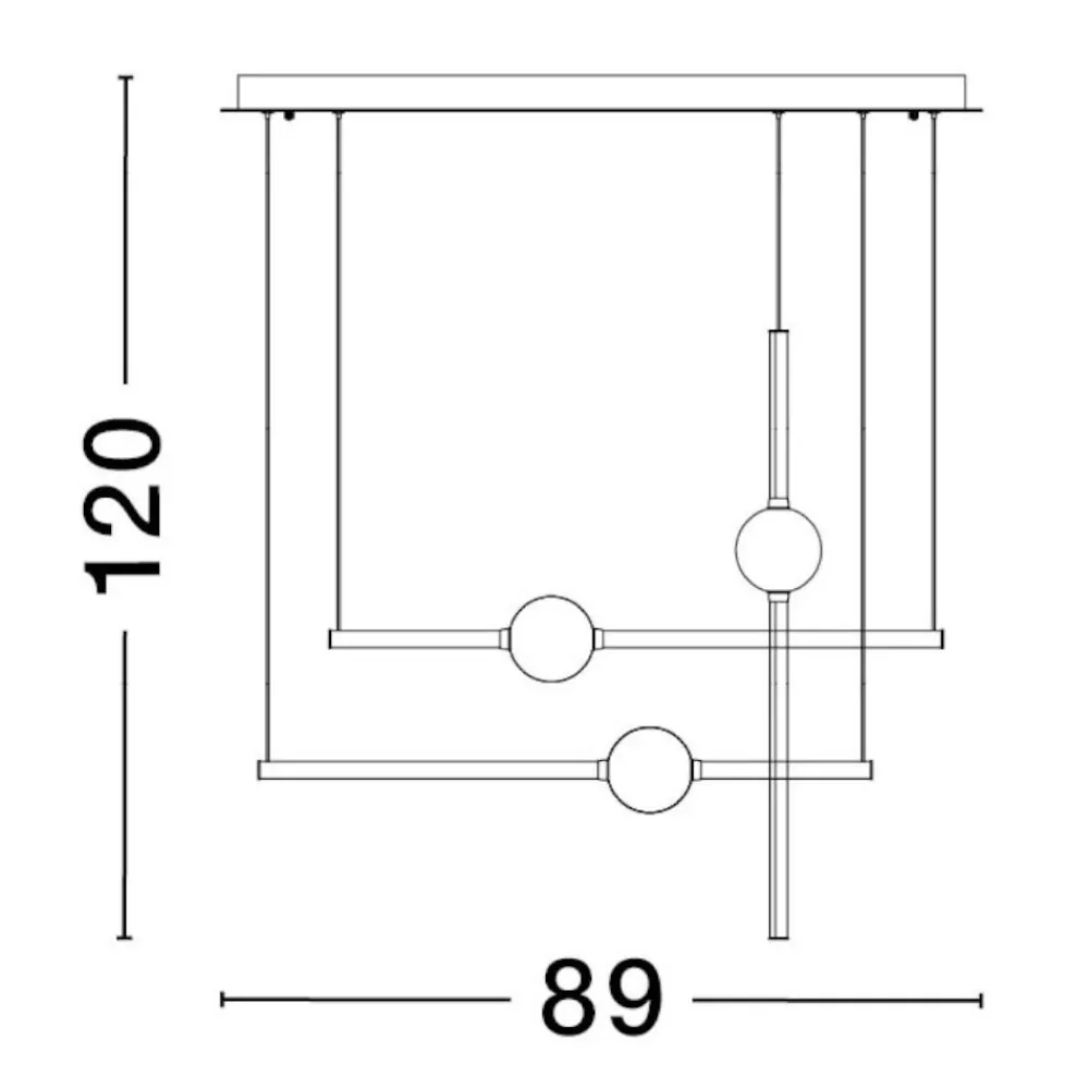 Lampadari Moderni-Selezionato da Mazzolaluce Lampadario design oro nero per soggiorno moderno