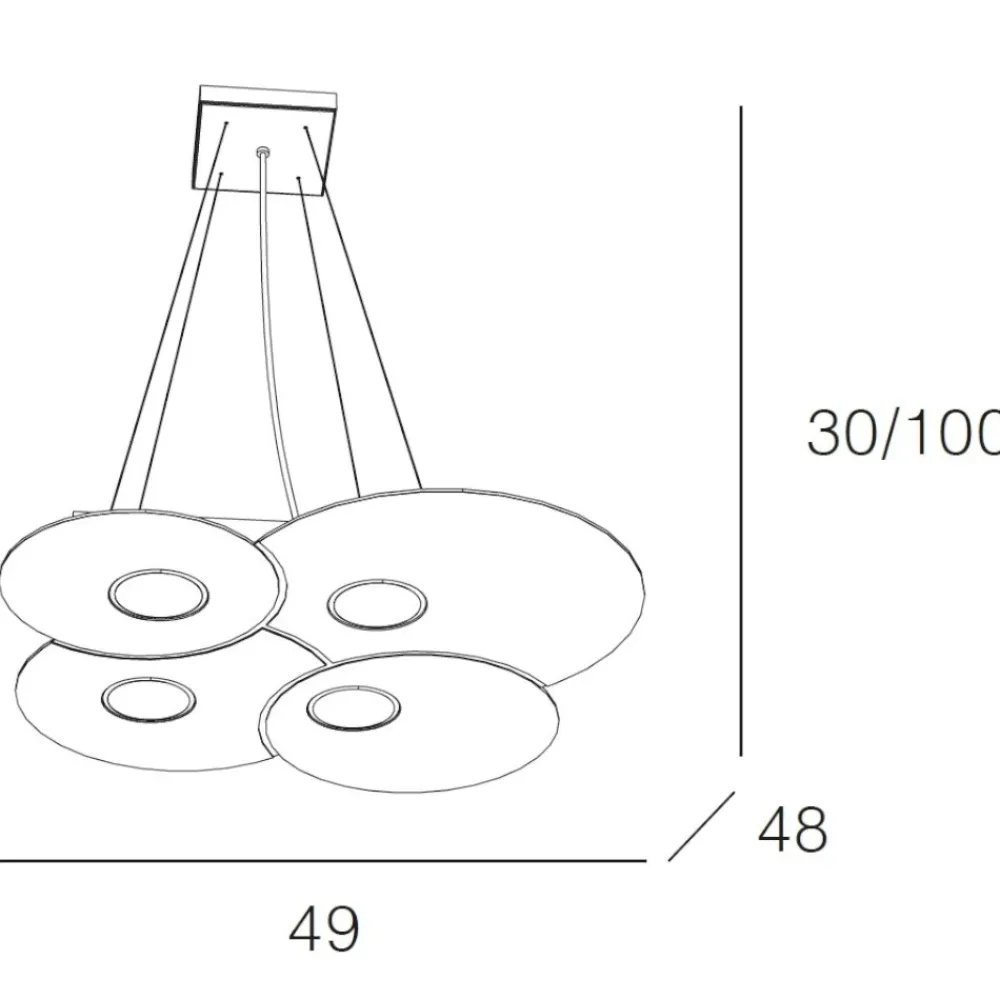 Lampadari Cucina-Top Light Lampadario design per cucina moderna sabbia cloud