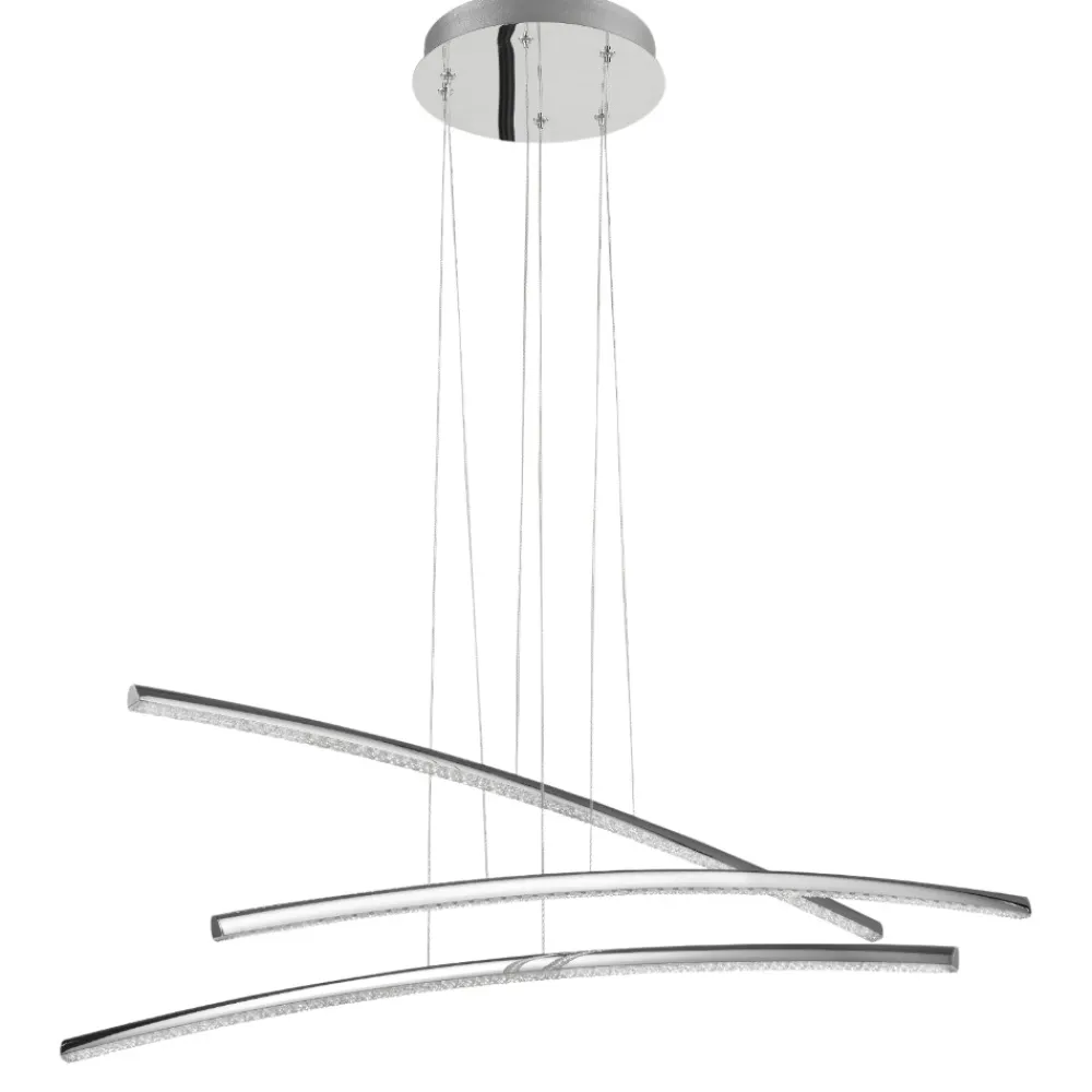 Lampadari Moderni-Selezionato da Mazzolaluce Lampadario design per soggiorno moderno bacchette cromo