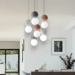 Lampadari Moderni-Gea Luce Lampadario di cemento pendenti moderni multicolor sfera