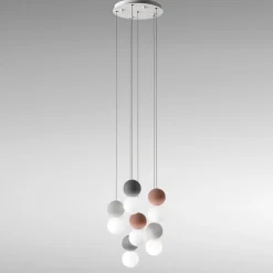 Lampadari Moderni-Gea Luce Lampadario di cemento pendenti moderni multicolor sfera