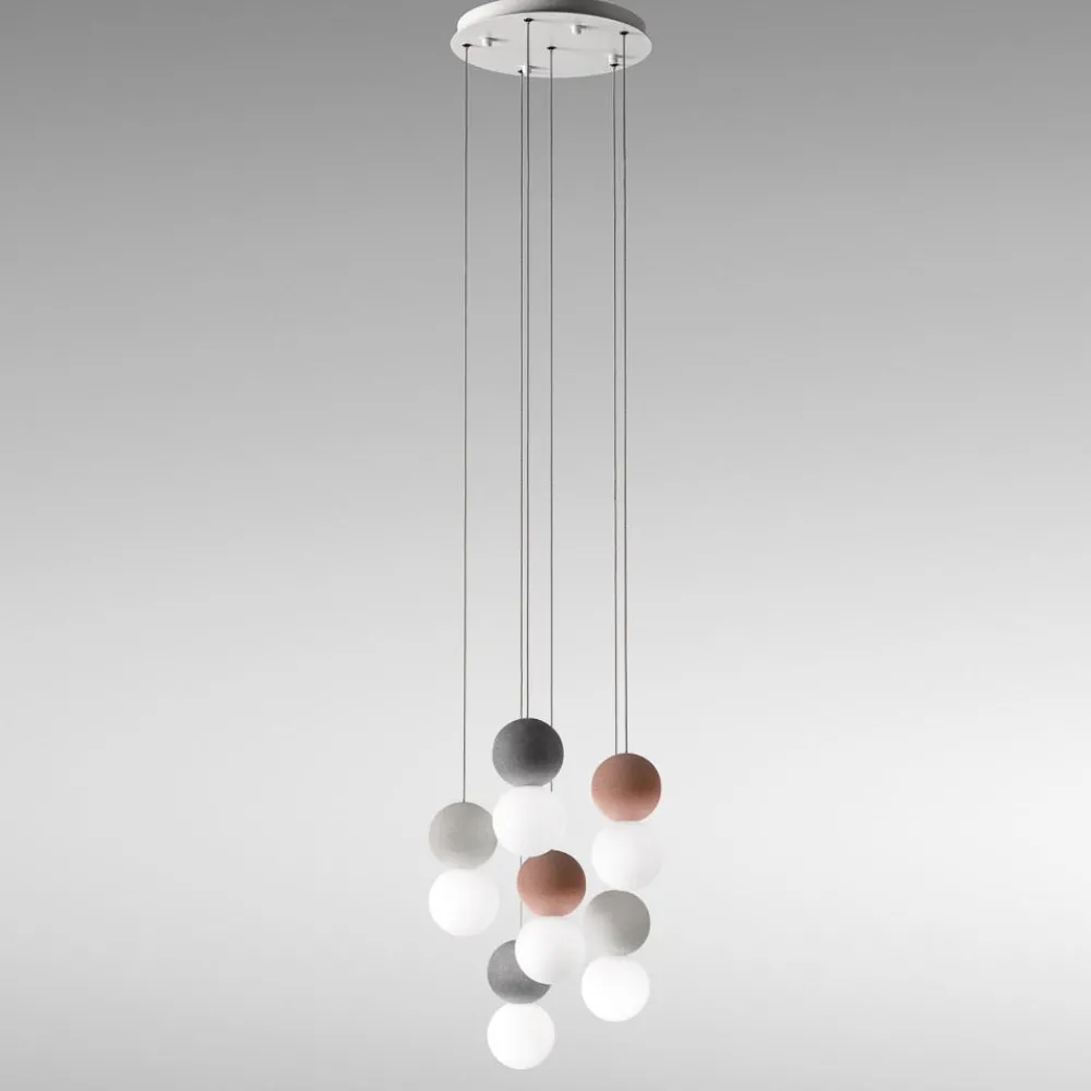 Lampadari Moderni-Gea Luce Lampadario di cemento pendenti moderni multicolor sfera