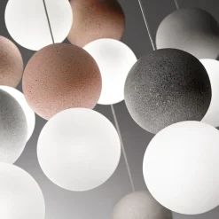 Lampadari Moderni-Gea Luce Lampadario di cemento pendenti moderni multicolor sfera