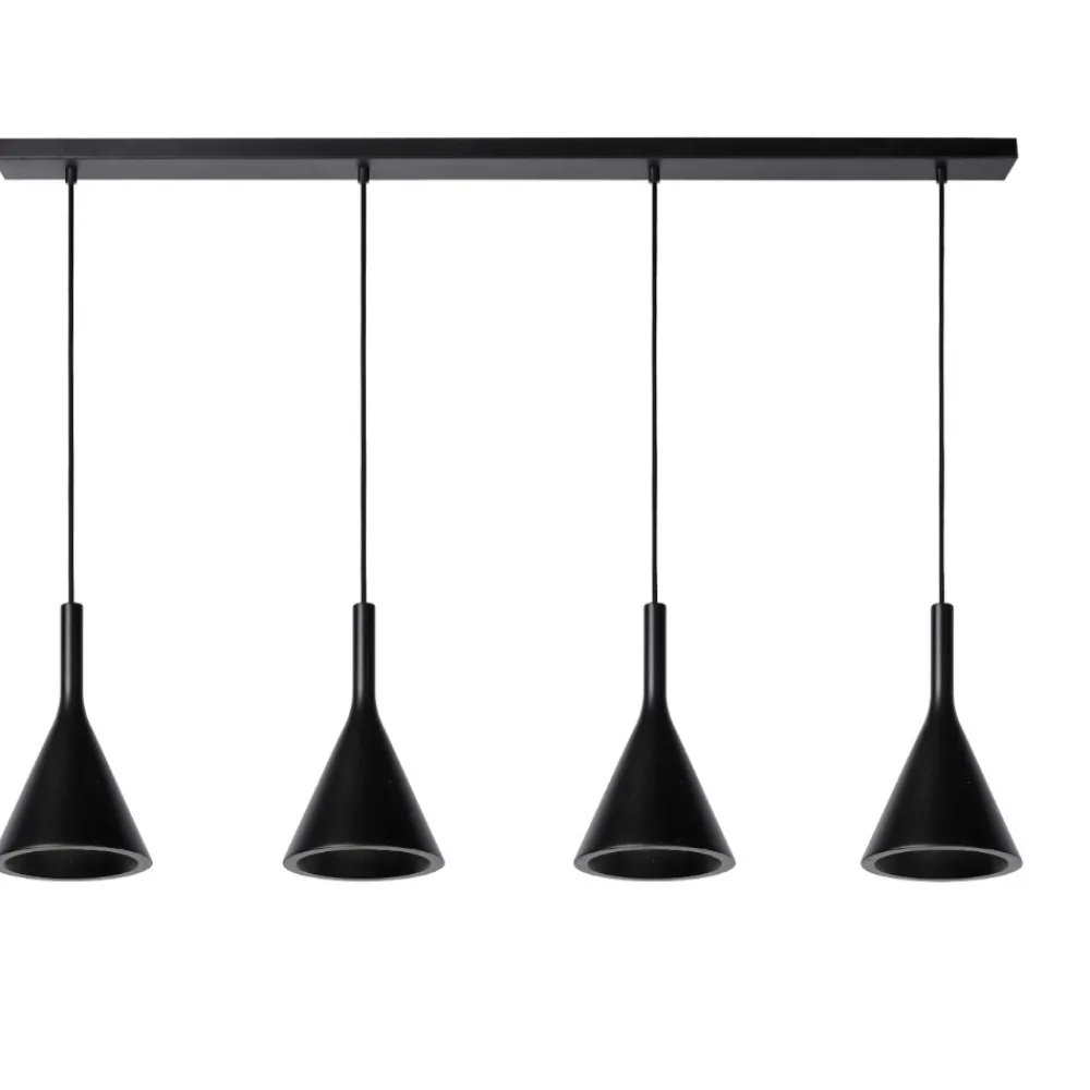Lampadari Cucina-Selezionato da Mazzolaluce Lampadario di ceramica 4 luci nera per tavolo cucina