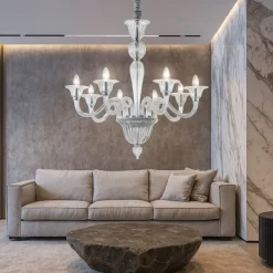 Lampadari Moderni-Ideal Lux Lampadario di cristallo brigitta sp8 8 bracci trasparente