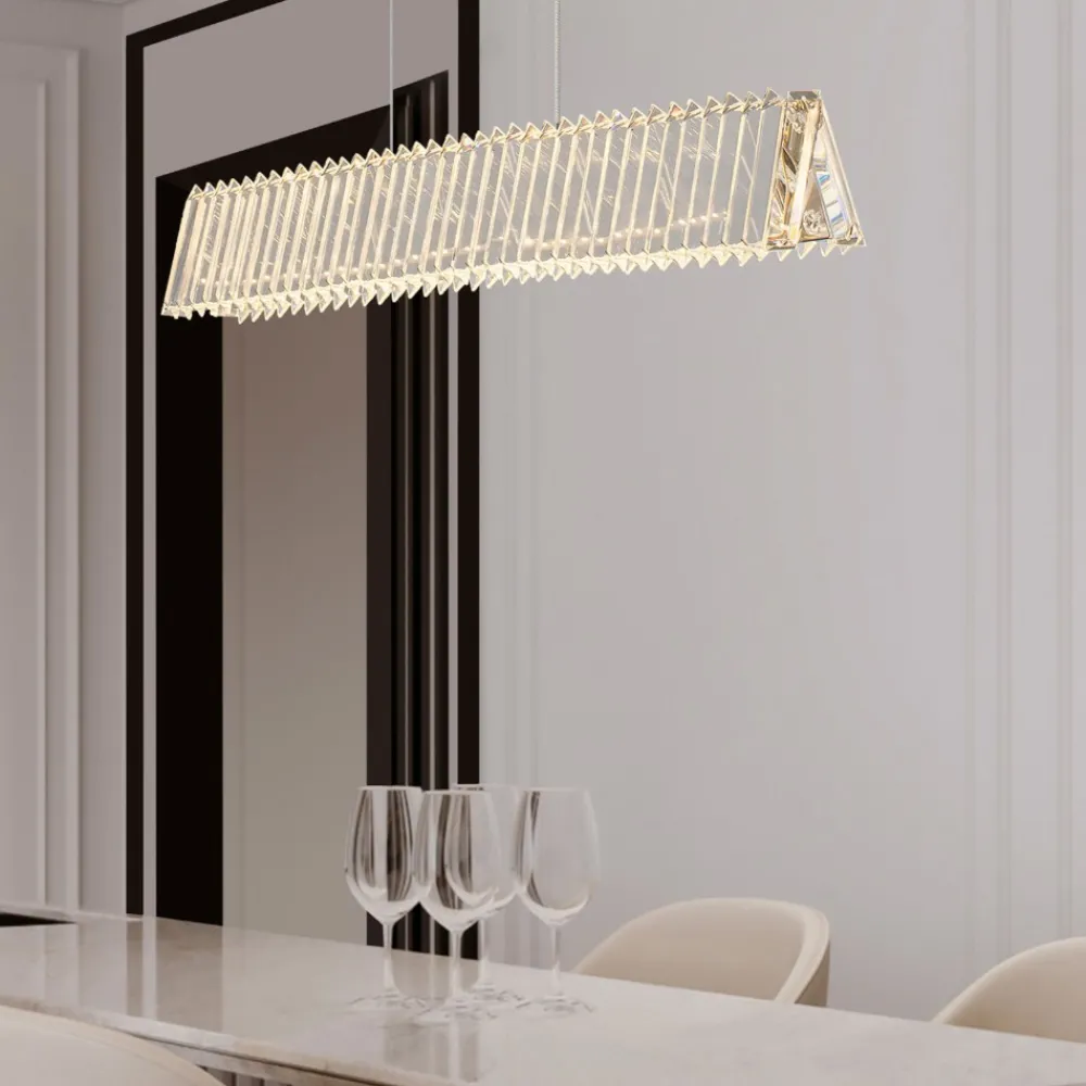 Lampadari Moderni-Selezionato da Mazzolaluce Lampadario di cristallo design moderno per tavolo soggiorno