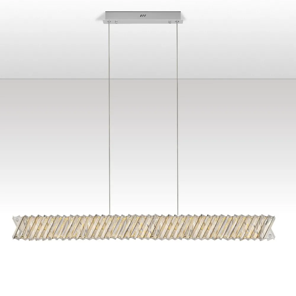 Lampadari Moderni-Selezionato da Mazzolaluce Lampadario di cristallo design moderno per tavolo soggiorno