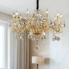 Lampadari Moderni-Ideal Lux Lampadario di cristallo negresco sp10 trasparente e oro