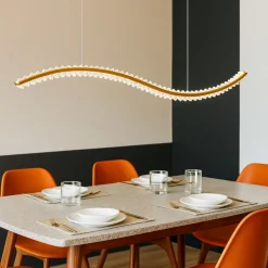 Lampadari Moderni-Selezionato da Mazzolaluce Lampadario di cristallo oro per soggiorno contemporaneo