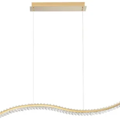 Lampadari Moderni-Selezionato da Mazzolaluce Lampadario di cristallo oro per soggiorno contemporaneo
