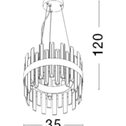 Lampadari Moderni-Selezionato da Mazzolaluce Lampadario di cristallo oro per salotto contemporaneo