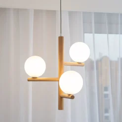 Lampadari Moderni-Selezionato da Mazzolaluce Lampadario di legno stile scandinavo