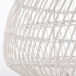 Lampadario Camera Da Letto-Selezionato da Mazzolaluce Lampadario di rattan avorio intrecciato 50 cm per camera da letto