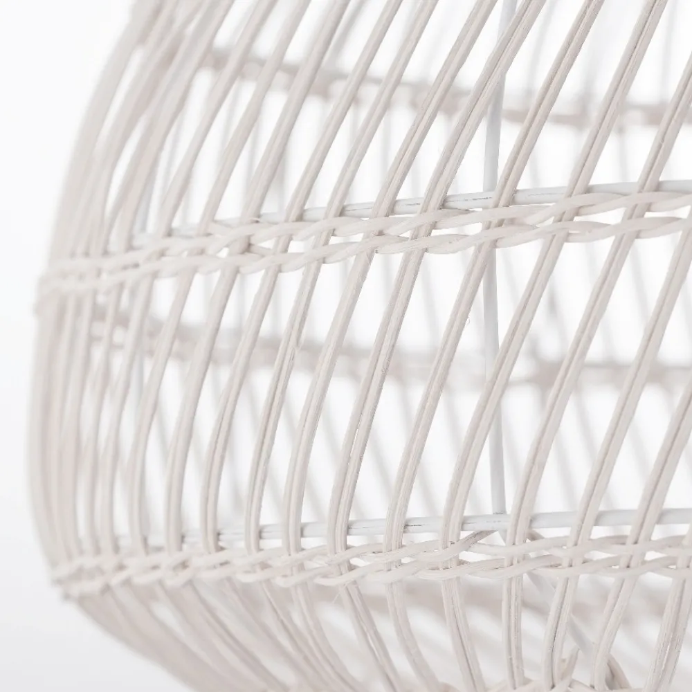 Lampadario Camera Da Letto-Selezionato da Mazzolaluce Lampadario di rattan avorio intrecciato 50 cm per camera da letto