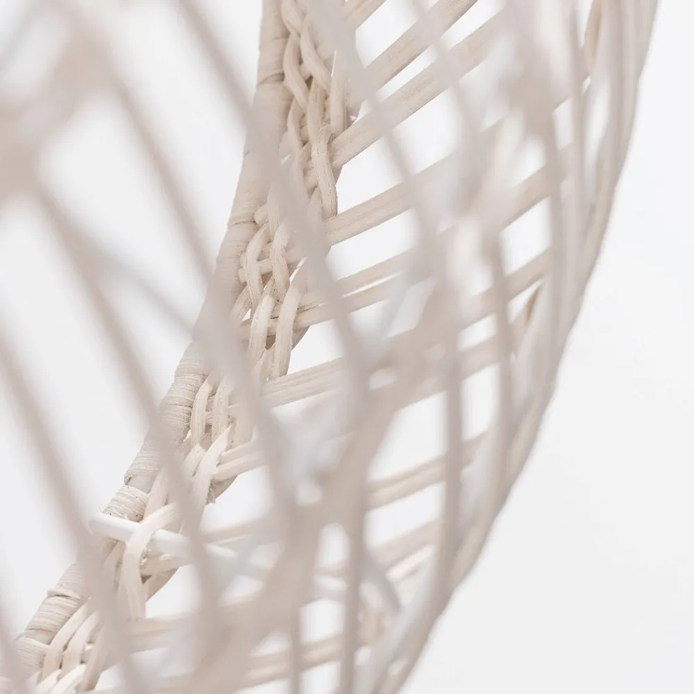 Lampadario Camera Da Letto-Selezionato da Mazzolaluce Lampadario di rattan avorio intrecciato 50 cm per camera da letto