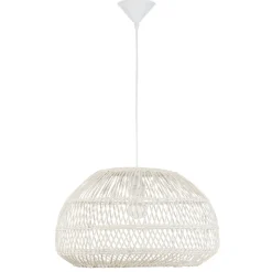 Lampadario Camera Da Letto-Selezionato da Mazzolaluce Lampadario di rattan avorio intrecciato 50 cm per camera da letto