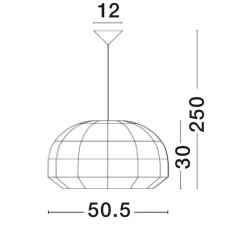 Lampadario Camera Da Letto-Selezionato da Mazzolaluce Lampadario di rattan avorio intrecciato 50 cm per camera da letto