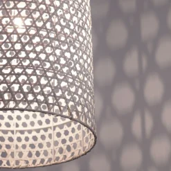 Lampadario Camera Da Letto-Selezionato da Mazzolaluce Lampadario di rattan bianco cupola per camera da letto