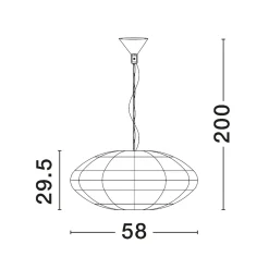 Lampadari Moderni-Selezionato da Mazzolaluce Lampadario di rattan e giacinto essiccato per soggiorno