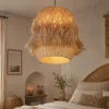 Lampadario Camera Da Letto-Selezionato da Mazzolaluce Lampadario di rattan e rafia per camera da letto