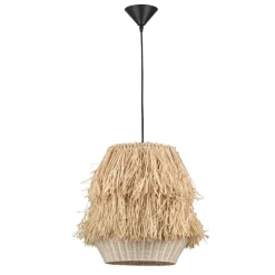 Lampadario Camera Da Letto-Selezionato da Mazzolaluce Lampadario di rattan e rafia per camera da letto