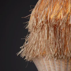 Lampadario Camera Da Letto-Selezionato da Mazzolaluce Lampadario di rattan e rafia per camera da letto