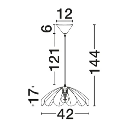 Lampadari Cucina-Selezionato da Mazzolaluce Lampadario di rattan marrone intrecciato per cucina