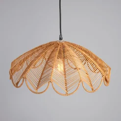 Lampadari Cucina-Selezionato da Mazzolaluce Lampadario di rattan miele intrecciato per cucina