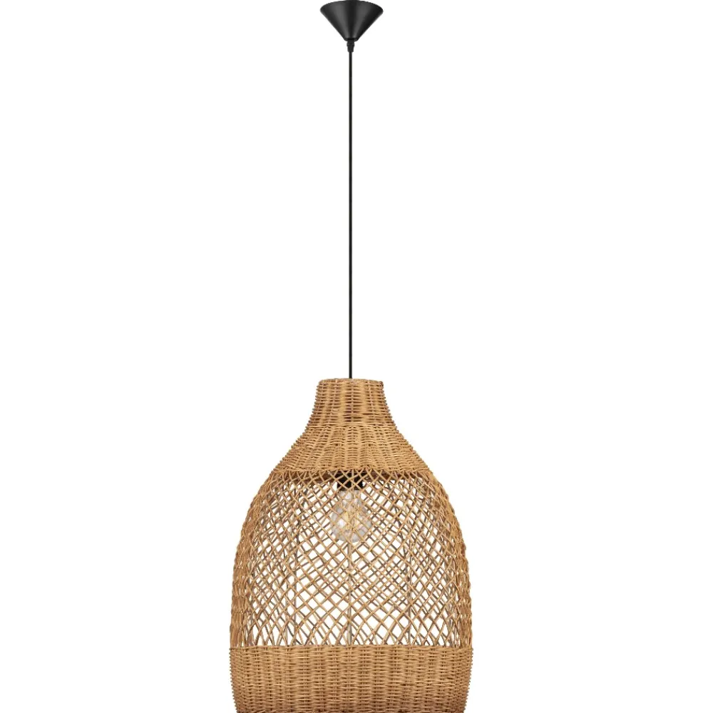 Lampadari Moderni-Selezionato da Mazzolaluce Lampadario di rattan miele intrecciato per sala da pranzo