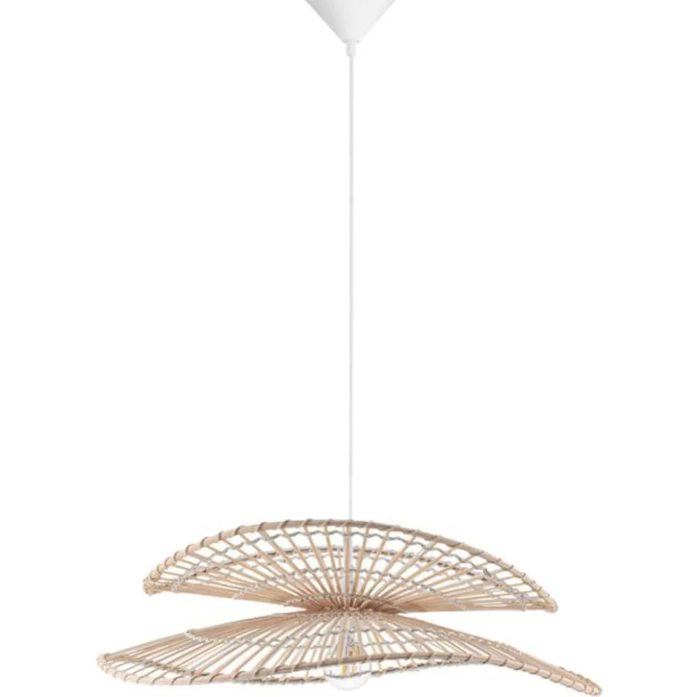 Lampadari Cucina-Selezionato da Mazzolaluce Lampadario di rattan naturale e bamboo rattan per cucina