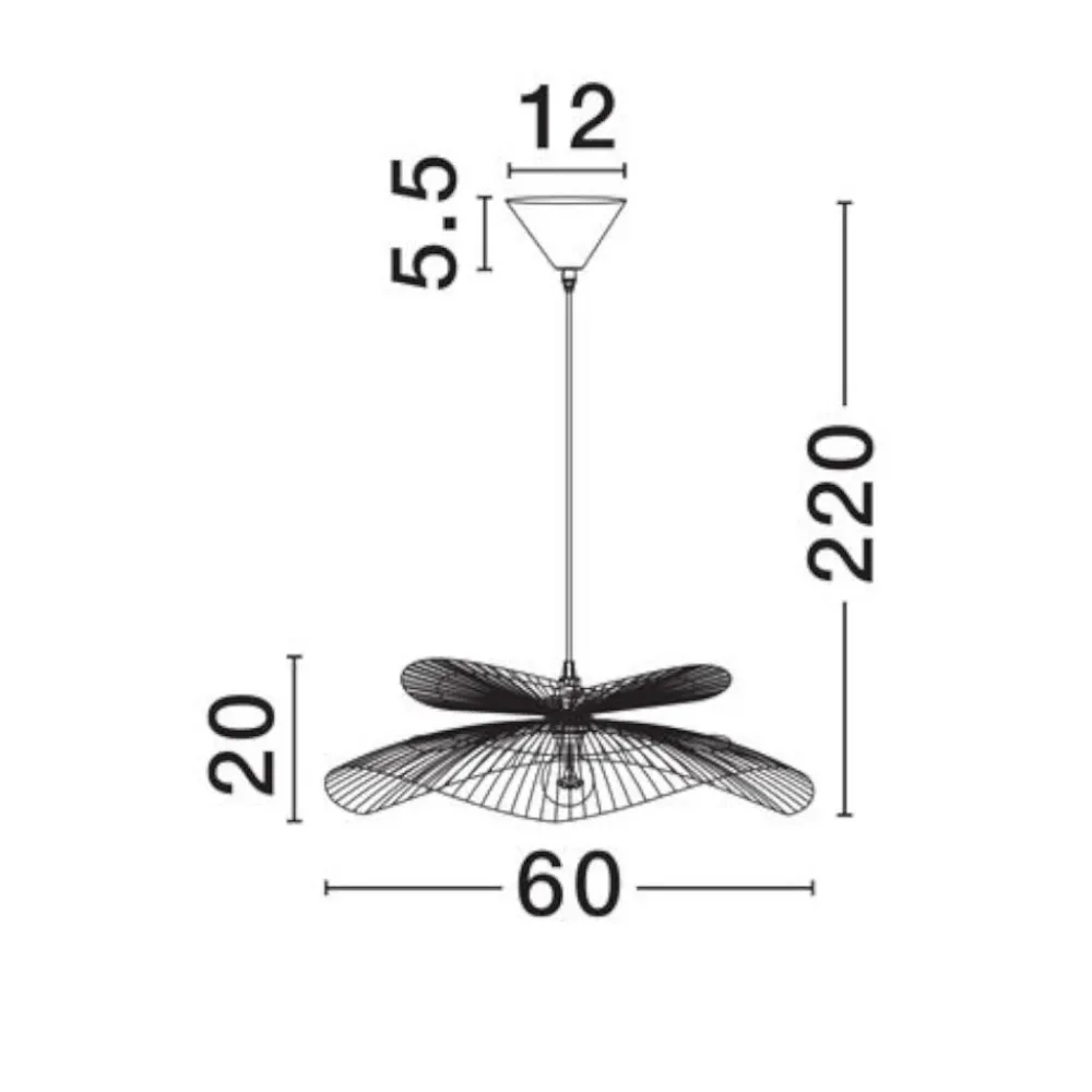 Lampadari Cucina-Selezionato da Mazzolaluce Lampadario di rattan naturale e bamboo rattan per cucina