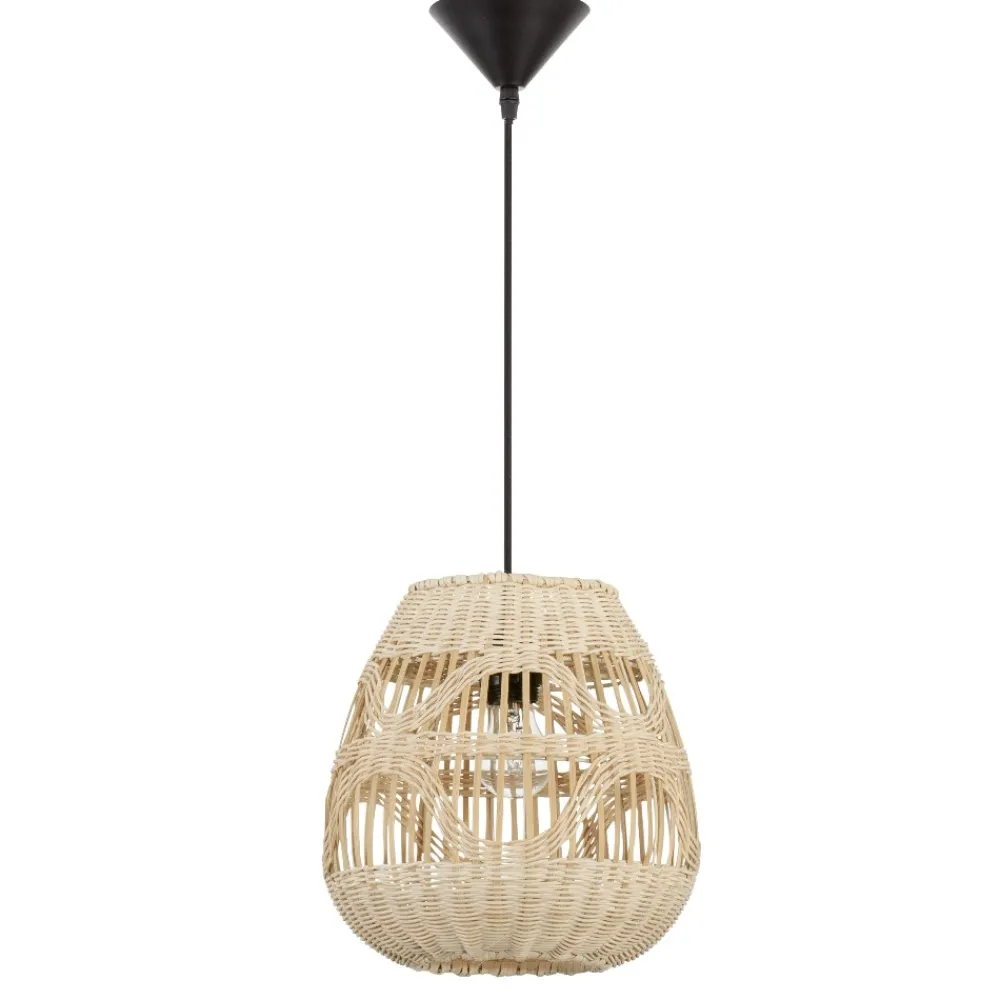 Lampadari Moderni-Selezionato da Mazzolaluce Lampadario di rattan naturale 27 cm a sospensione