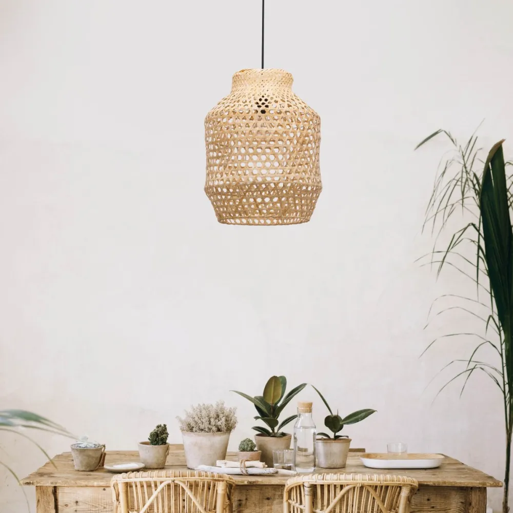 Lampadario Camera Da Letto-Selezionato da Mazzolaluce Lampadario di rattan naturale per camera da letto
