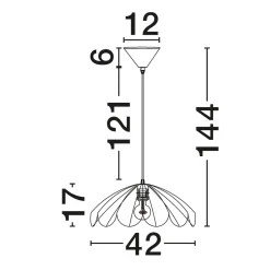Lampadari Cucina-Selezionato da Mazzolaluce Lampadario di rattan nero per cucina
