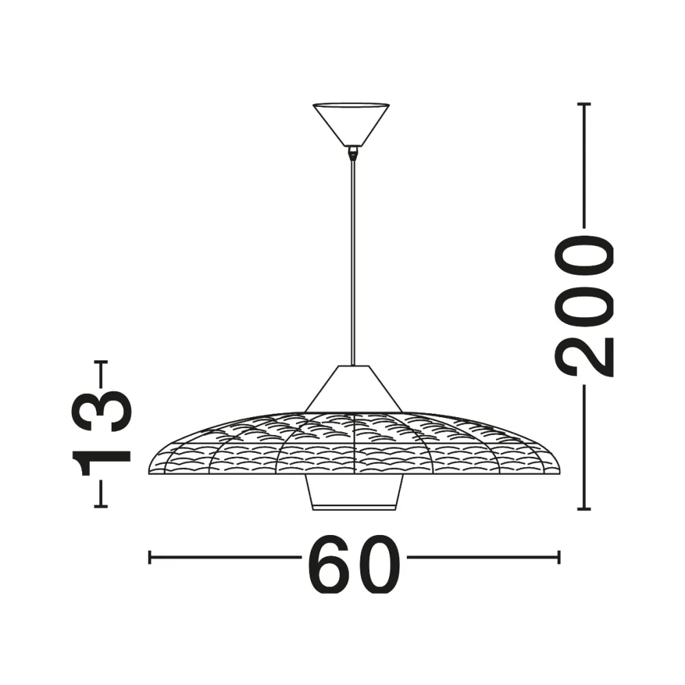 Lampadari Cucina-Selezionato da Mazzolaluce Lampadario disco di rattan naturale nero marrone e tessuto per sala da pranzo
