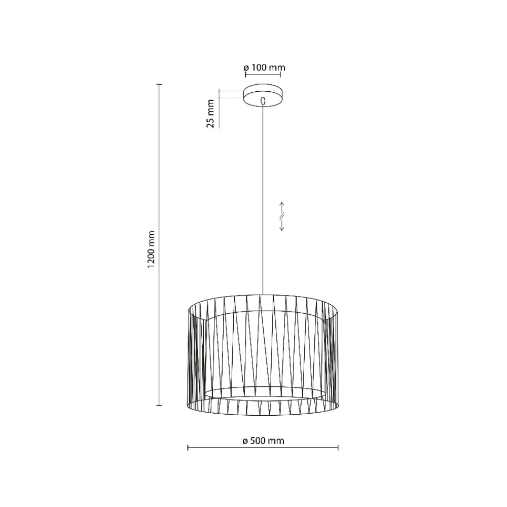 Lampadario Camera Da Letto-Selezionato da Mazzolaluce Lampadario di tessuto 50 cm sabbia cilindro intreccio per camera da letto