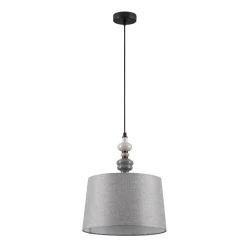 Lampadario Camera Da Letto-Selezionato da Mazzolaluce Lampadario di tessuto per camera da letto ceramica grigio marrone