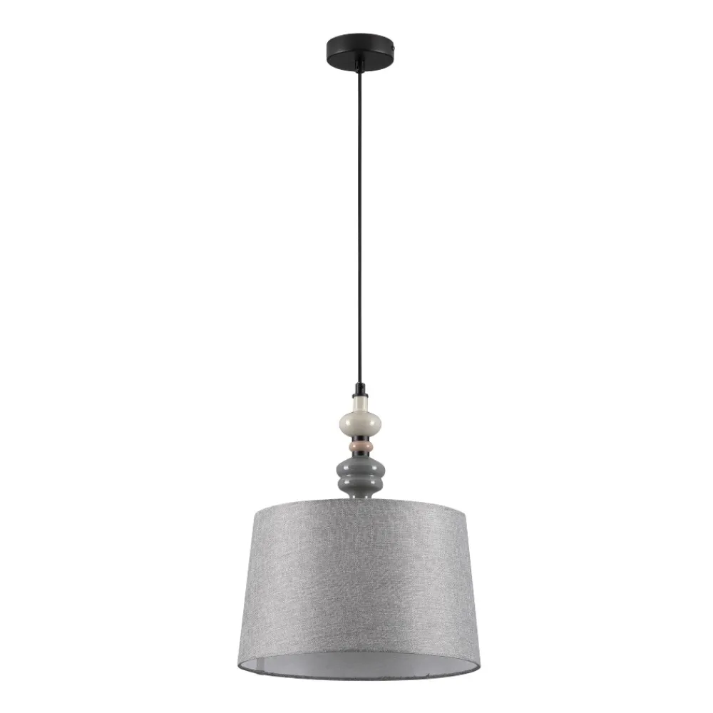 Lampadario Camera Da Letto-Selezionato da Mazzolaluce Lampadario di tessuto per camera da letto ceramica grigio marrone