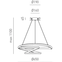 Lampadari Moderni-Gea Luce Lampadario diva sg bianco moderno led 47w 3000k