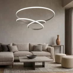 Lampadari Moderni-Gea Luce Lampadario diva sg titanio di design led 47w 3000k