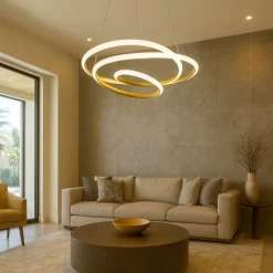 Lampadari Moderni-Gea Luce Lampadario diva sp oro spirale led 39w 3000k