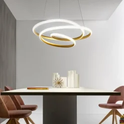 Lampadari Moderni-Gea Luce Lampadario diva s-s oro 80w 3000k per soggiorno moderno