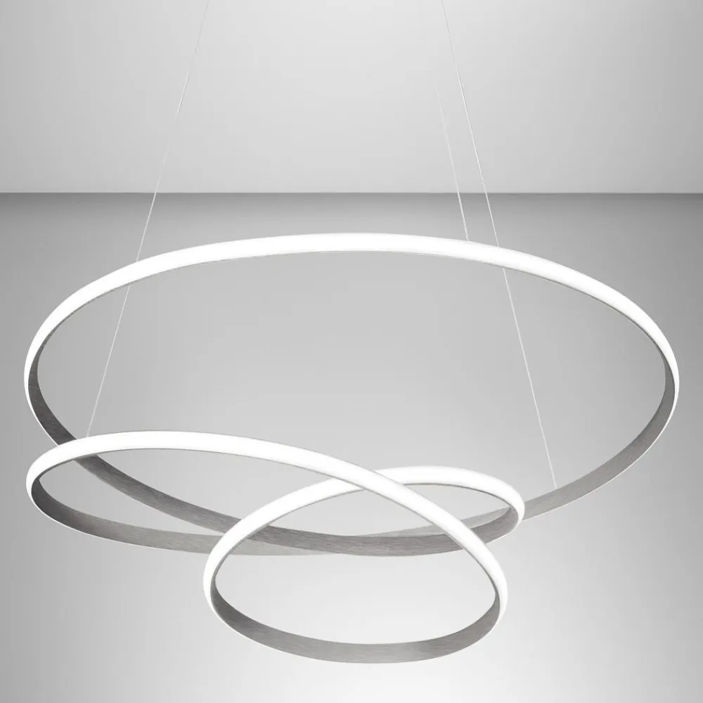 Lampadari Moderni-Gea Luce Lampadario diva s-s- titanio led 80w 3000k moderno