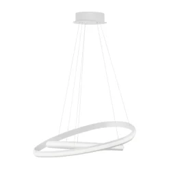 Lampadari Moderni-Selezionato da Mazzolaluce Lampadario doppio cerchio bianco design moderno led dimmerabile