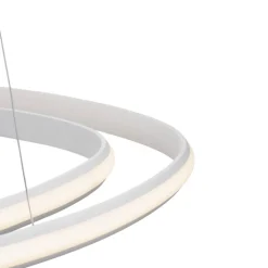 Lampadari Moderni-Selezionato da Mazzolaluce Lampadario doppio cerchio bianco design moderno led dimmerabile