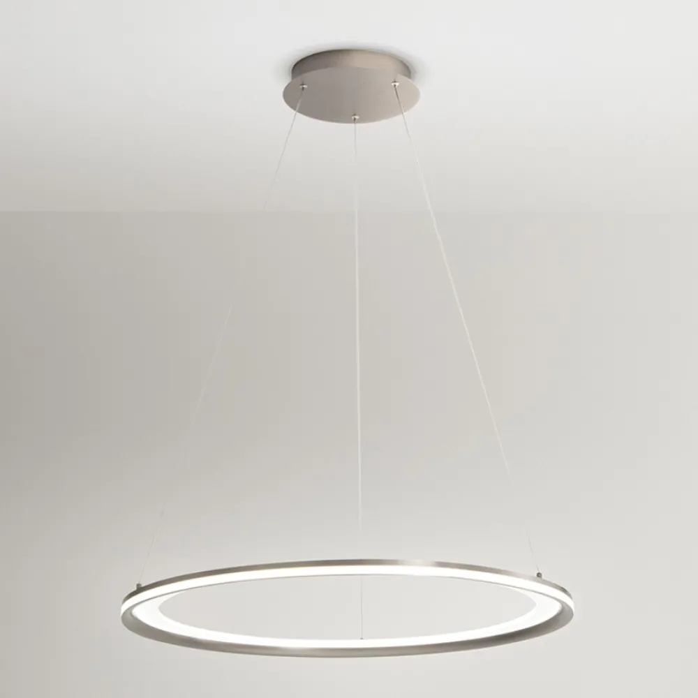Lampadari Moderni-Perenz Illuminazione Lampadario edge perenz led 66w 3000k grigio titanio per soggiorno moderno