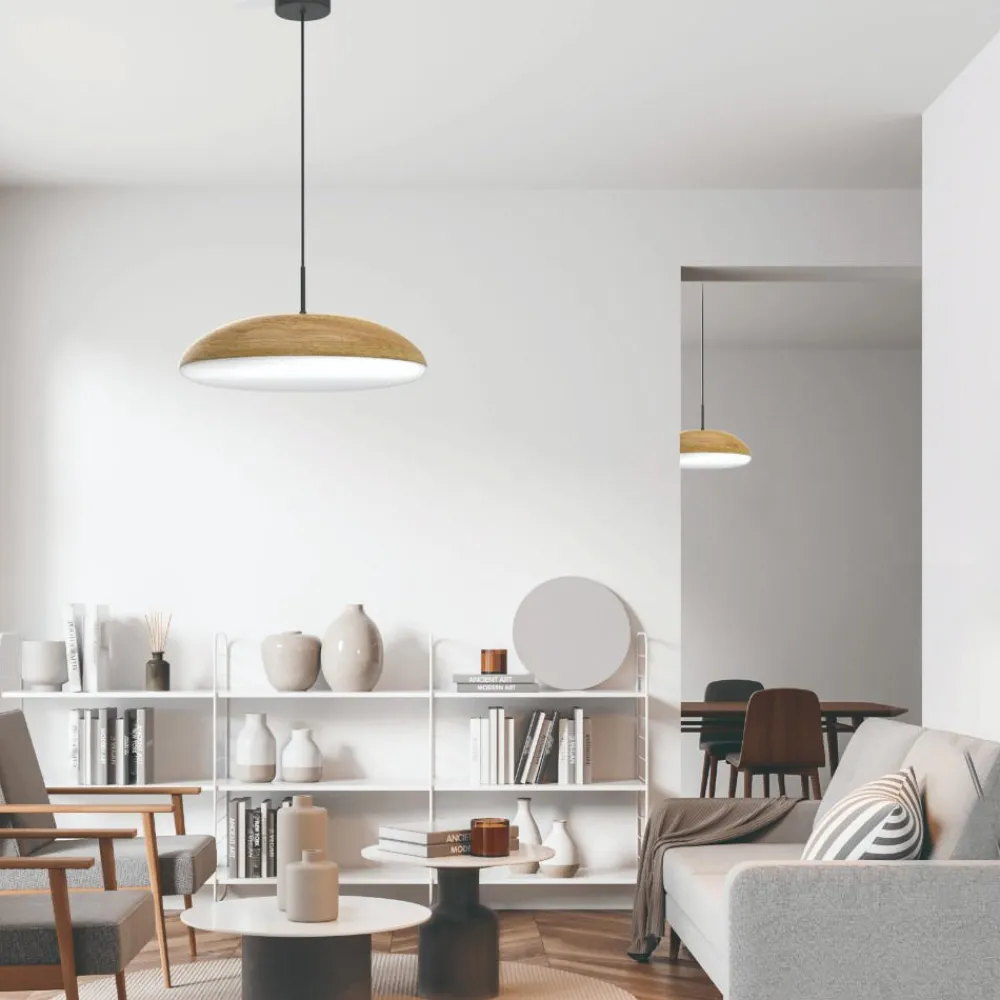 Lampadari Cucina-Selezionato da Mazzolaluce Lampadario effetto legno per cucina moderna